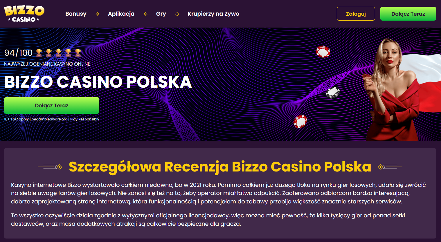 Bizzo Casino platforma gier
